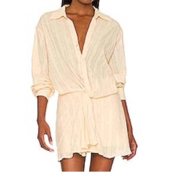 Free People Tara Twist Mini Dress Large Vanilla Cake - Picture 11 of 11